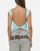 Ed Hardy Women's Cowl Back Top Dusty Blue