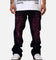 MNML B577 Suede Flare Denim Jeans Purple