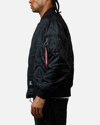 Alpha Industries L-2B Quilted Flight Jacket Black