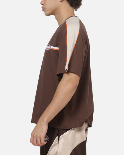 Mitchell & Ness New York Knicks Y2K Cropped T-Shirt Seal Brown