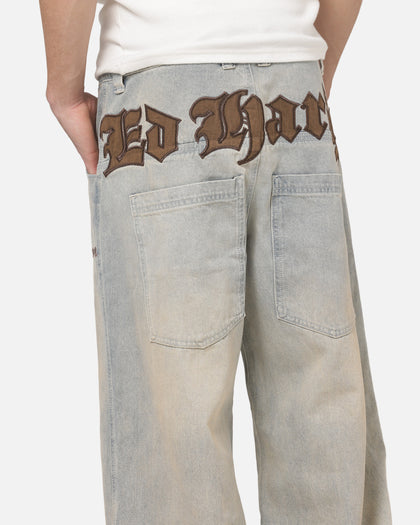 Ed Hardy Faded Ultra Baggy Jeans Dirty Denim