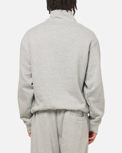 American Thrift Leisure Quarter Zip Mock Neck Sweater Grey Marle
