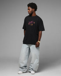 Loiter Melancholy T-Shirt Black Acidwash