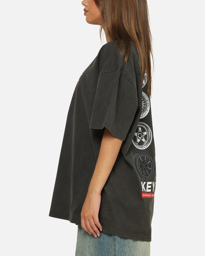 Key Street Wheels T-Shirt Black Wash