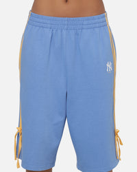 Majestic Atheltic Women's New York Yankees Contrast Tie Long Shorts Marina Blue