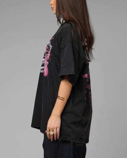 Loiter Silicone Premium Vintage T-Shirt Washed Black