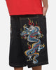 Ed Hardy Dragon Wide Leg Jorts Indigo Denim