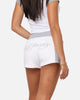 Ed Hardy Women's Fleece Shorts White/Grey