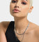 Raising Hell Women's Snake and Figaro Chain Set White Gold