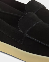 Saint Morta Hemisphere Suede Slip On Loafer Black/Gum