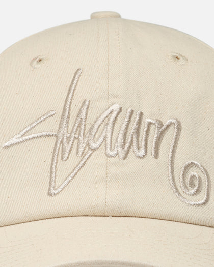 S Double Shawn Script Strapback Unbleached