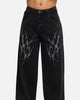 Saint Morta Amplus Tribal Rhinestone Jeans Black Shadow