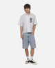Worship Restraint Box Crop Shirt White Pinstripe