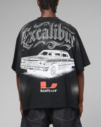 Loiter Lowrider Vintage T-Shirt Washed Black