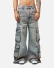 MNML Dune Double Cargo Denim Pants Blue/Red