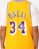 Mitchell & Ness Los Angeles Lakers Shaquille O'Neal '96-'97 #34 Swingman Jersey Yellow