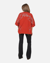 Ed Hardy Cyber Rhinestone T-Shirt Red