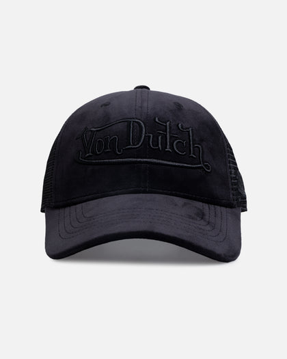 Von Dutch Signature Velvet Trucker Snapback Black