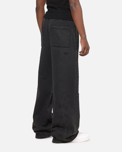 Saint Morta Crested Wing Sweatpants Washed Black