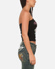 Ed Hardy Women's Rhinestone Rose Boob Tube Black