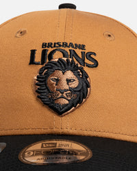 New Era Brisbane Lions 'AFL 2026' 9FORTY Strapback Med Beige