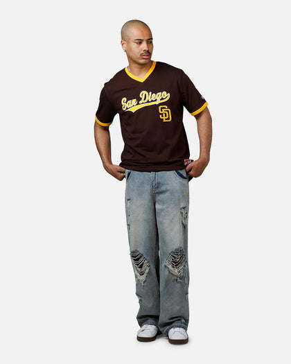 New Era San Diego Padres Throwback V-Neck T-Shirt Brown