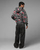 Loiter Hybrid Patch Zip Hoodie Black Camo