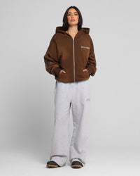 Loiter Atmosphere Zip Hoodie Vintage Brown
