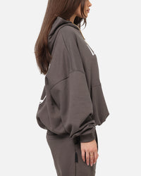 The Anti Order Reverse Logo Hoodie Charcoal Grey