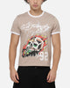 Ed Hardy Flame Skull Ringer T-Shirt Mushroom