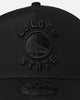 New Era Golden State Warriors 'NBA Black On Black' 9FORTY A-Frame Snapback Black