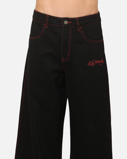 Ed Hardy Skull Rhinestone Jeans Black