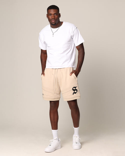 Saint Morta Homebase Fleece Shorts Stone