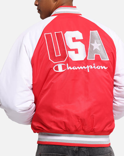 Champion Rebel USA Letterman Jacket Red Spark Csi