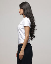 American Thrift Women's Shrunken T-Shirt White