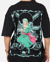 73Studio X One Piece Zoro Vintage T-Shirt Off Black