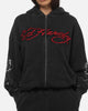 Ed Hardy Women's Rose Zip Hoodie Washed Black