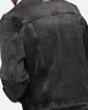 Saint Morta Gothic Distressed Denim Jacket Black Shadow