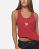 Majestic Athletic Women's New York Yankees Rib Logo Tank Red