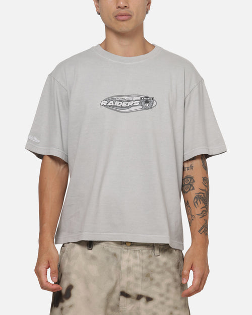 Mitchell & Ness Oakland Raiders Y2K Cropped T-Shirt Grey