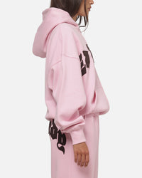 Ed Hardy Women's Distressed Hoodie Pink