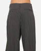 Carre Heritage Pleated Pants Black Pinstripe