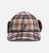 Kangol Plaid Earflaps Baseball Cap Tan