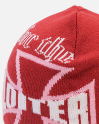 Loiter Motor Knit Skully Red/White