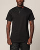 Saint Morta Old English Mock Neck T-Shirt Black/Red
