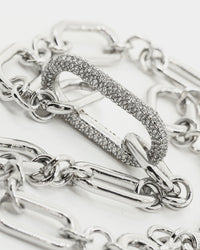Raising Hell Women's Thick Link Chain Iced White Gold