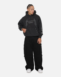 Saint Morta Worldwide Boxy Hoodie Washed Black