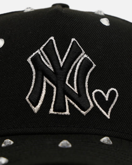 New Era New York Yankees 'Black Satin Hearts' 9FORTY A-Frame Snapback Black