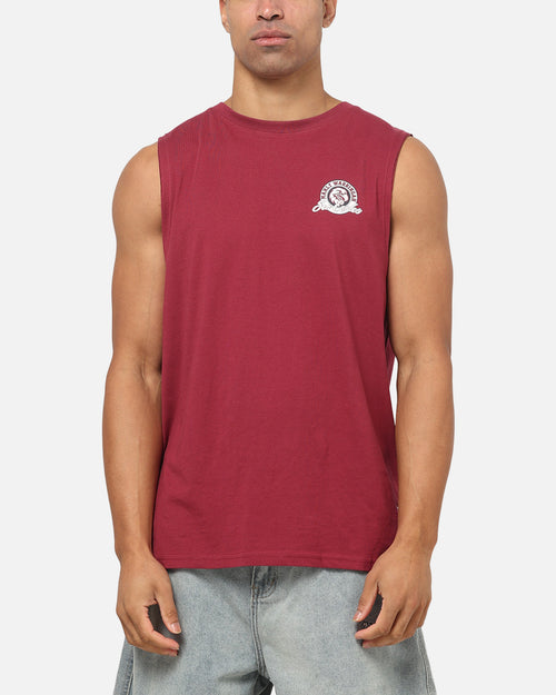 Bleacher Athletic Manly Warringah Sea Eagles NRL Adult Muscle T-Shirt Maroon
