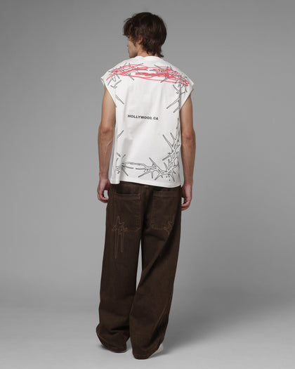 Loiter Dogpound Muscle T-Shirt Off White